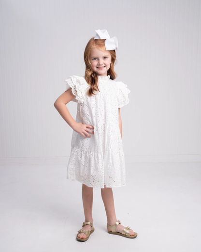 Hallie Dress - White Eyelet