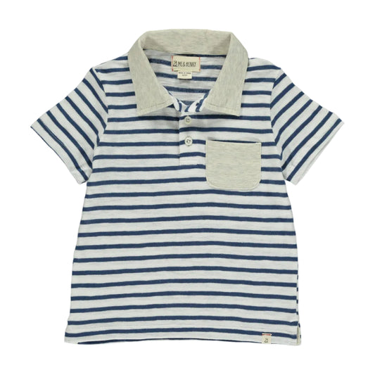 Anchor Polo - Navy/White