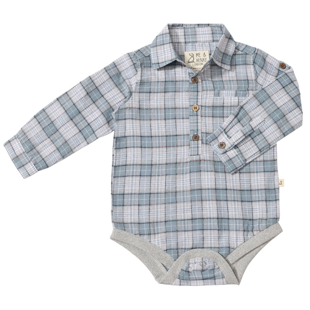 Jasper Onesie - Grey/Black Plaid
