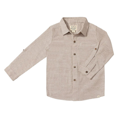 Atwood Shirt - Brown/Cream Stripe