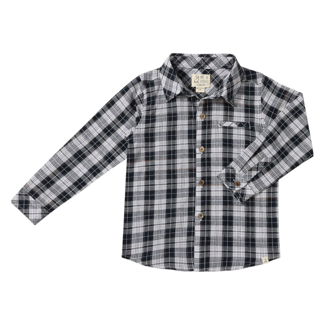 Atwood Shirt - Navy/Wht Plaid