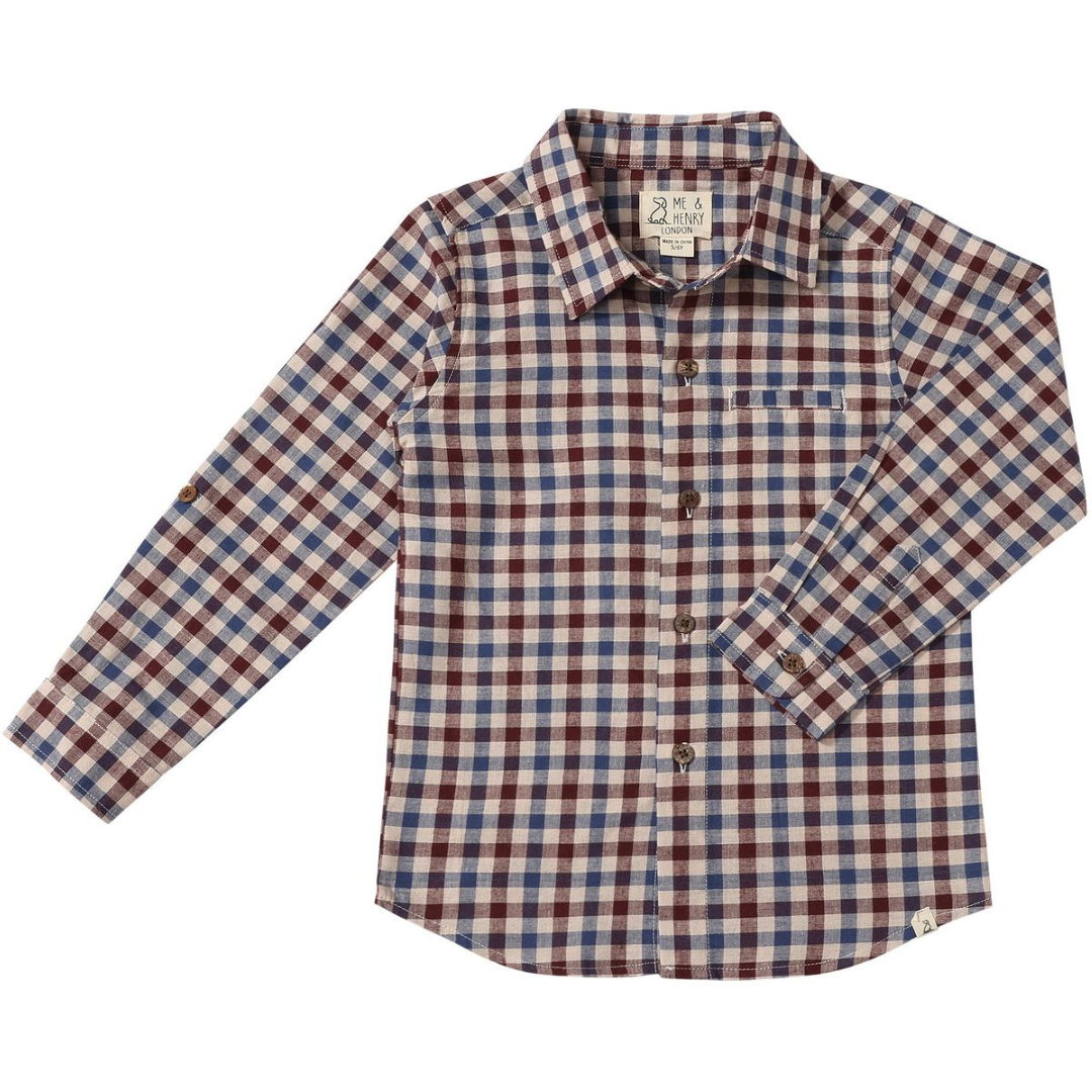 Atwood Shirt - Blue/Burg/Cream Plaid