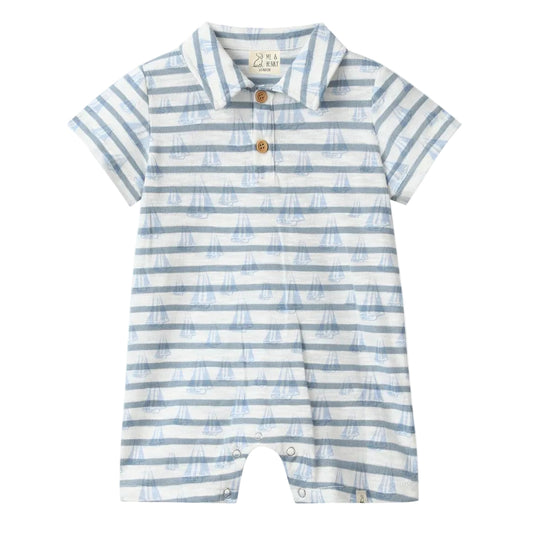 Drift Romper - Sailboats
