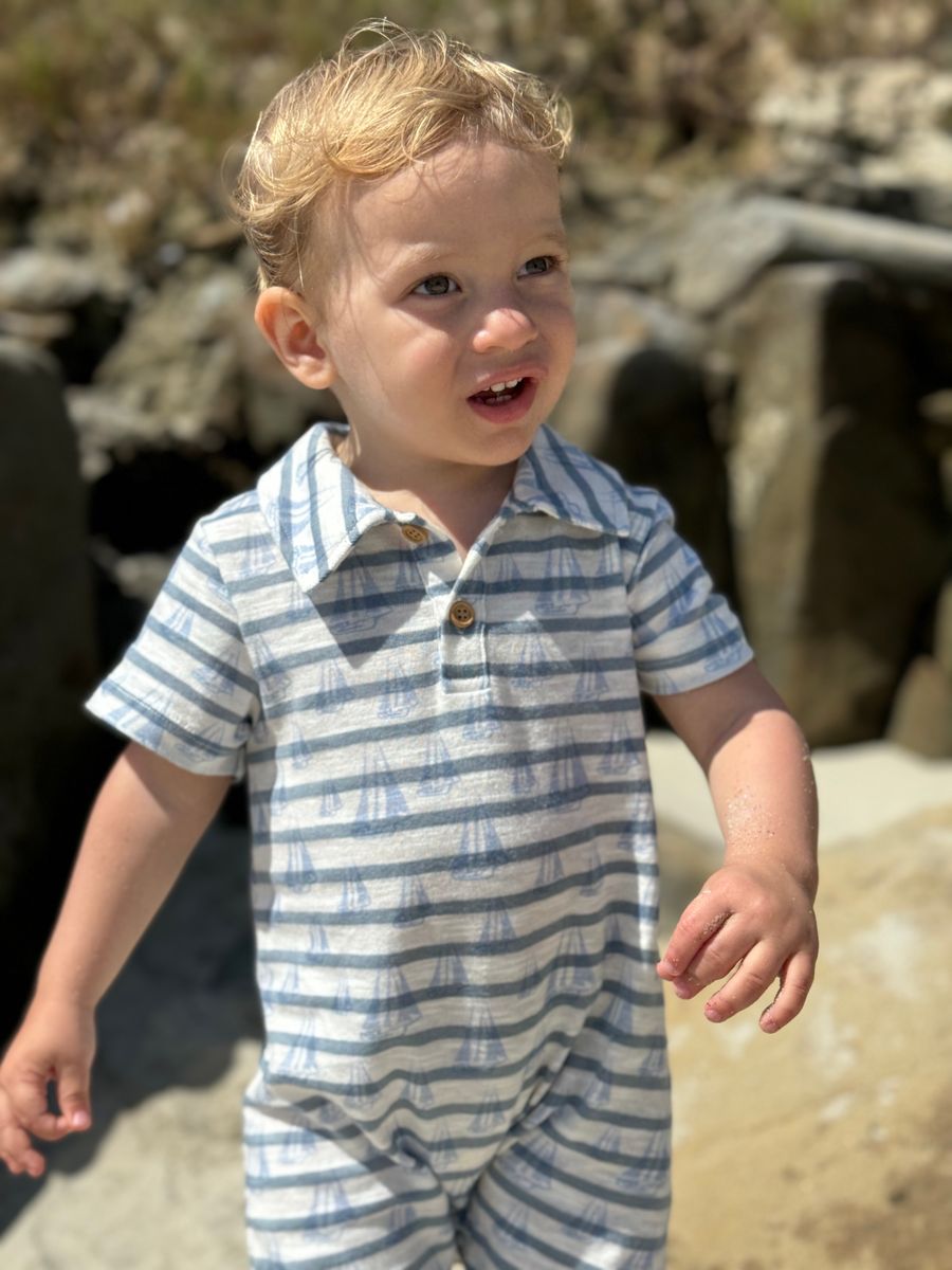Drift Romper - Sailboats