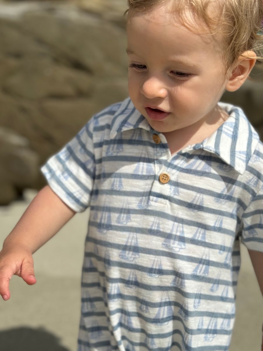 Drift Romper - Sailboats