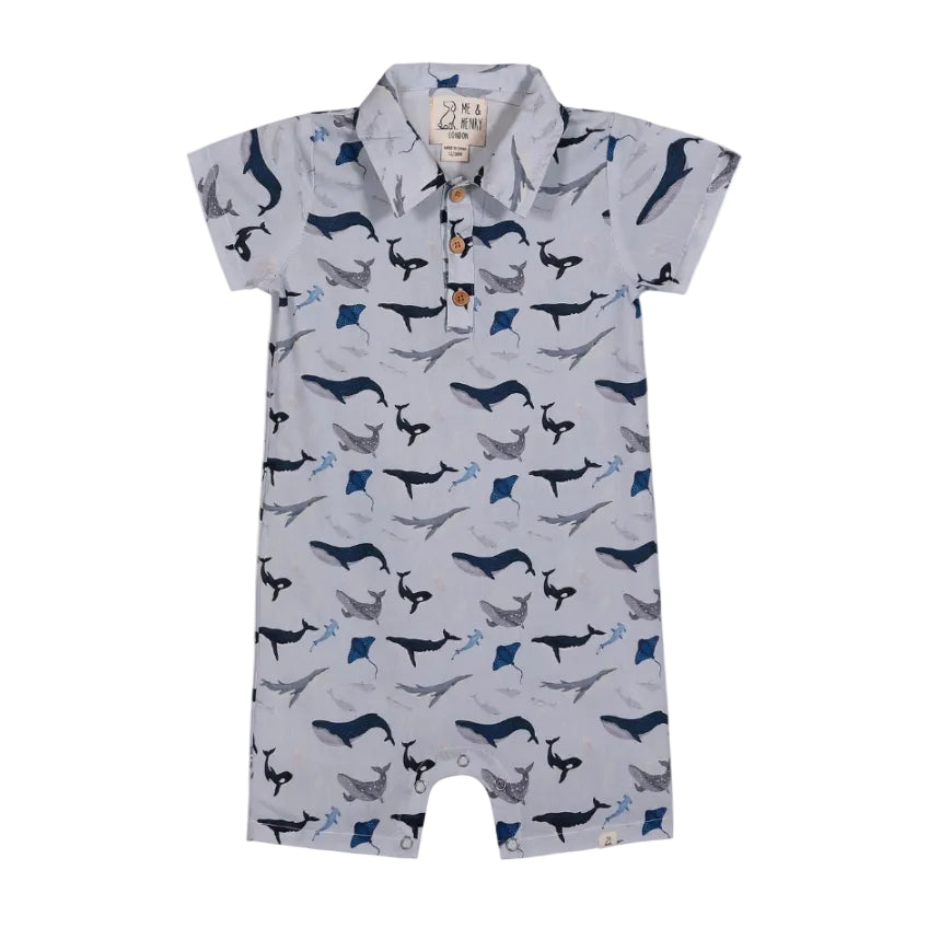 Molokai Romper - Blue Whale
