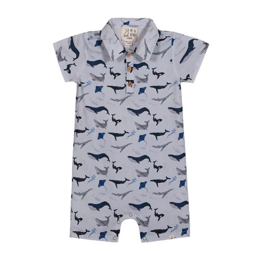 Molokai Romper - Blue Whale