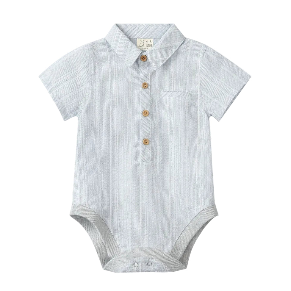 Helford Onesie - Chambray Stripe