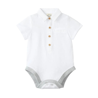 Helford Onesie - Wht. Seersucker