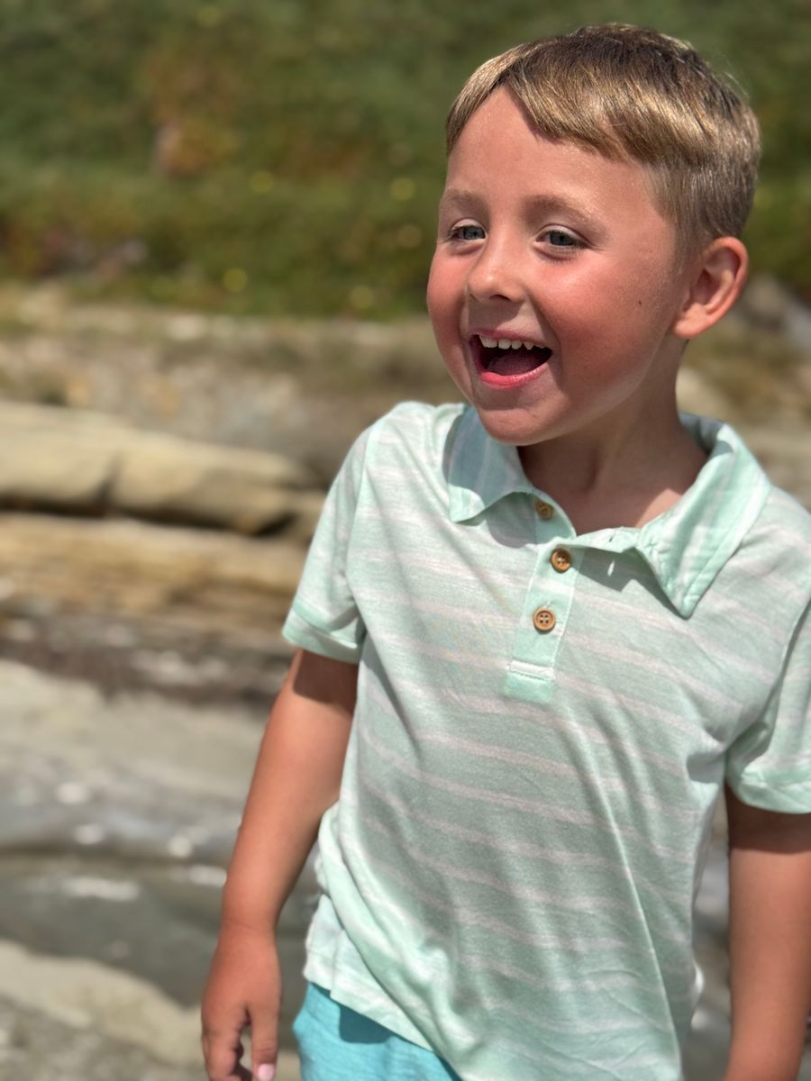 Starboard Polo - Mint Stripe