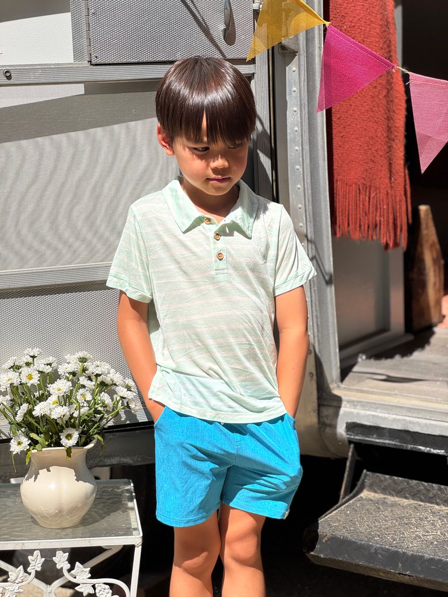 Starboard Polo - Mint Stripe