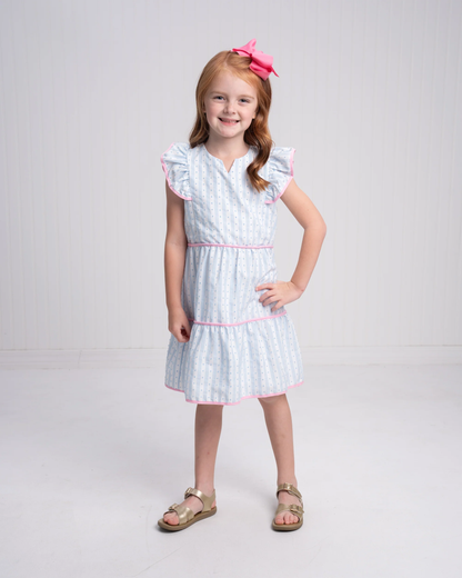Harley Dress - Blue Stripe Breeze