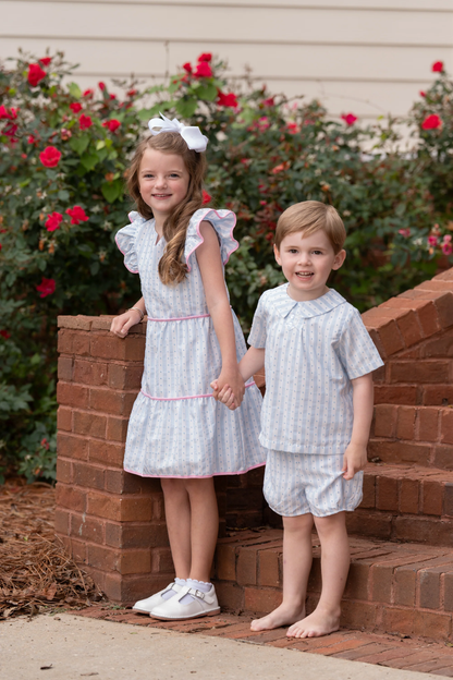 Harley Dress - Blue Stripe Breeze