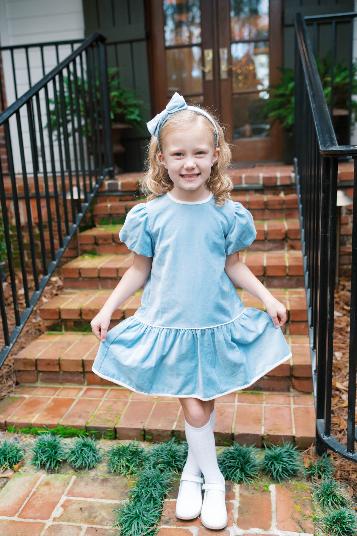 Harper Dress-Beaufort Bl Velvet