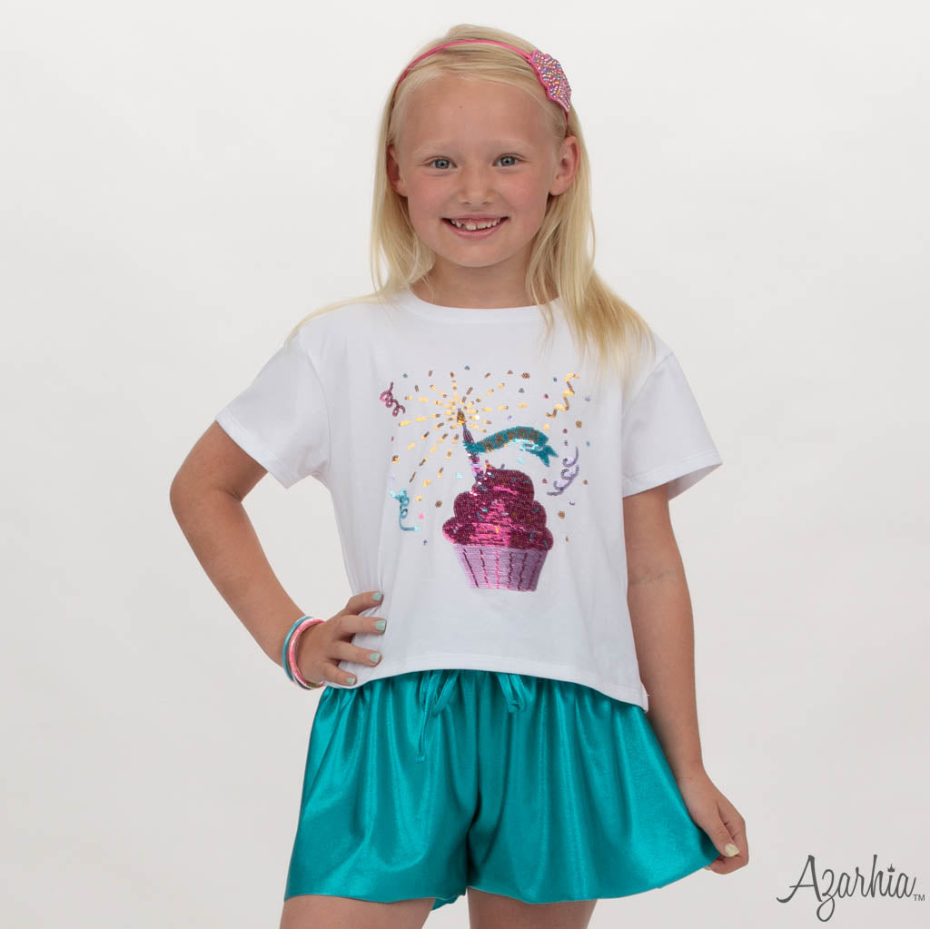Cupcake Birthday Sequin Tee