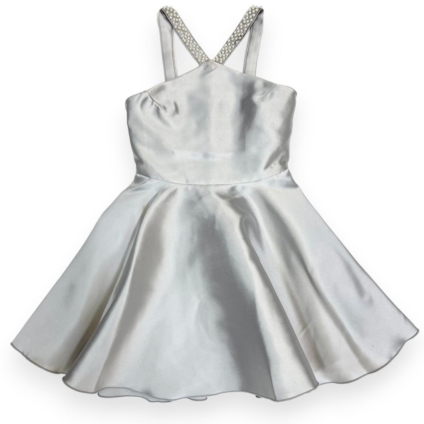 Kira Silver Dress W/ Full Skirt