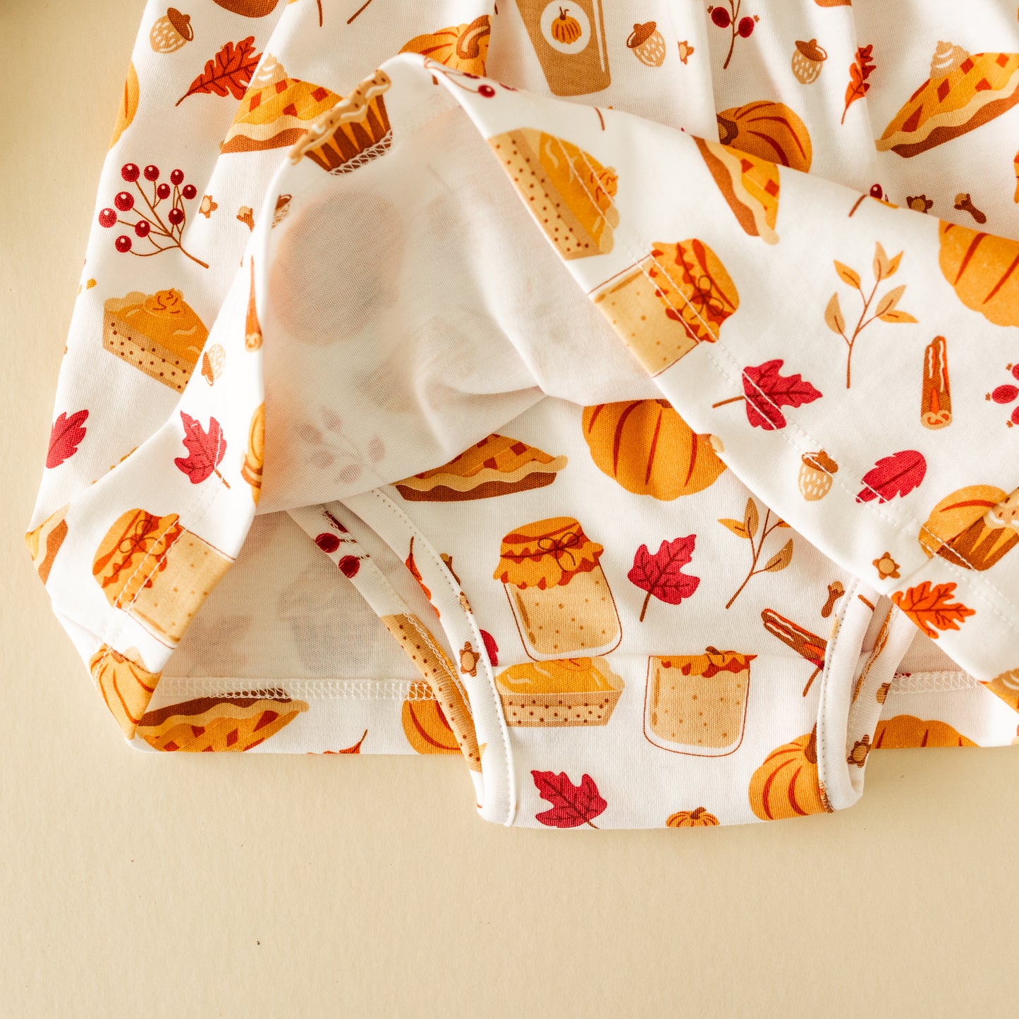 Pumpkin Spice S/S Flutter Dress