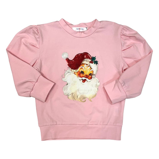 Pink Santa LS Shirt - LILY-SANTA