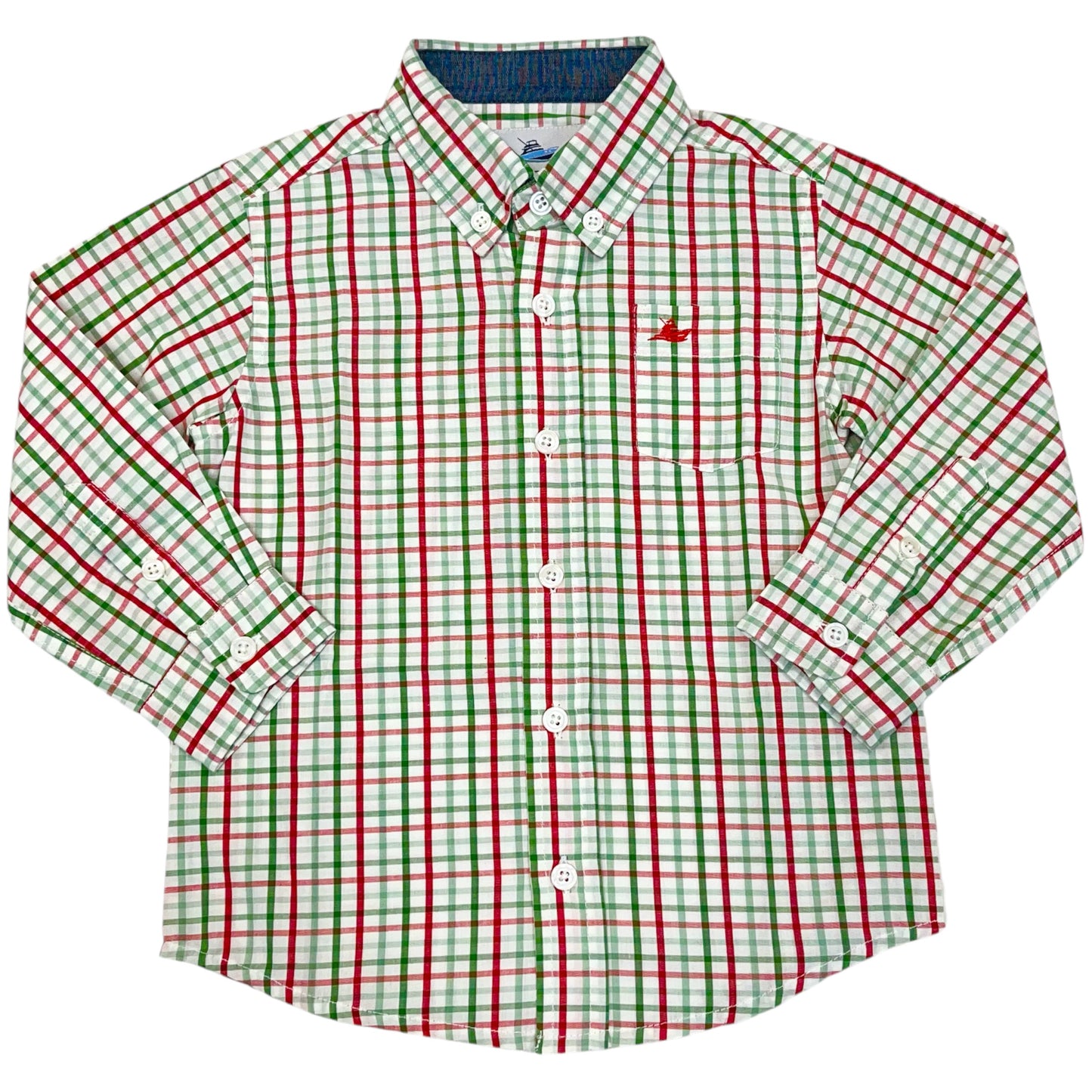 Dress Shirt - Red/Green/Green