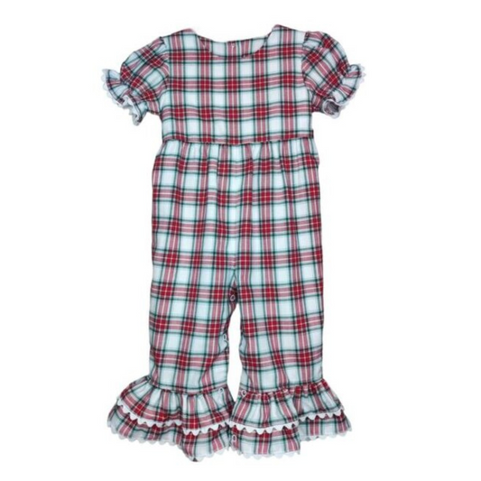 Red Plaid Gabby Romper - 345