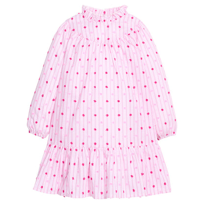 Jody Dress-Magenta Dot Stripe