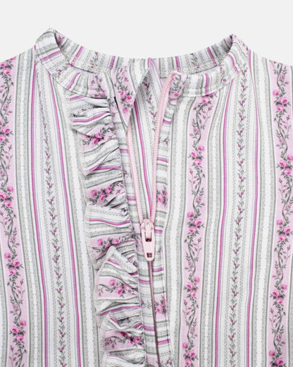 Josephine Ruffle Zip Footie