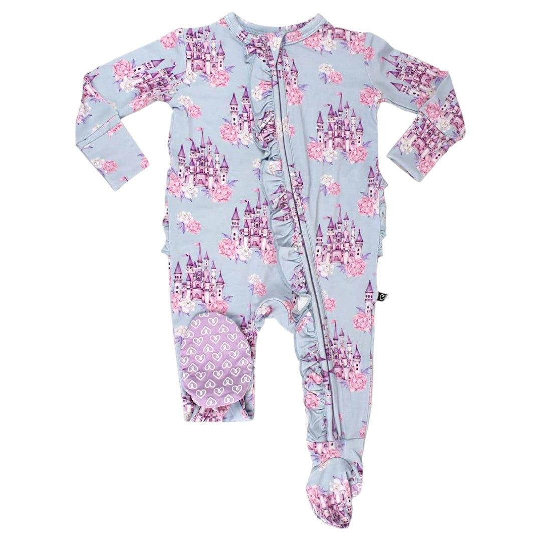 Samantha Ruffle Zip Footie