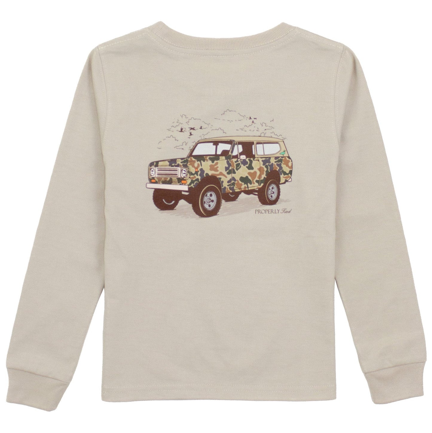 Camo Truck L/S Tee - Linen
