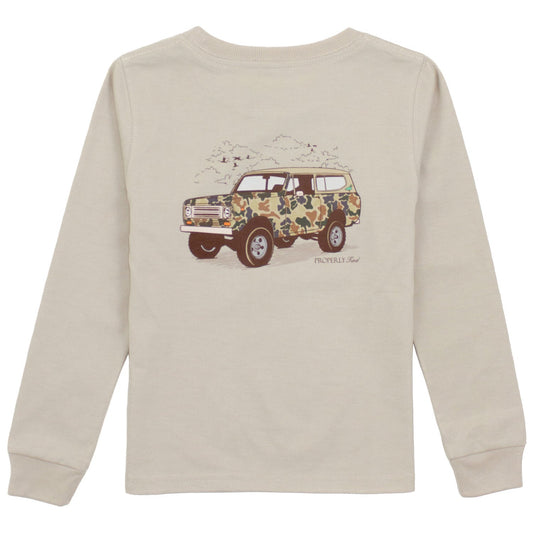 Camo Truck L/S Tee - Linen