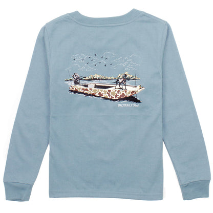 Boat Ride L/S Tee - Steel Blue