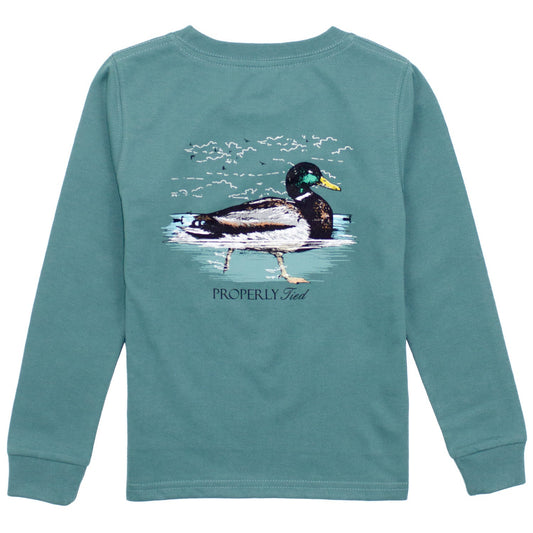 Swimming Mallard L/S Tee - Green