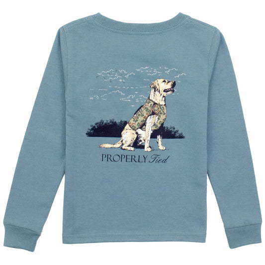 Good Boy L/S Tee - Steel Blue