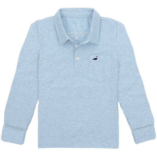 Harrison Pocket Polo - Moon Blue