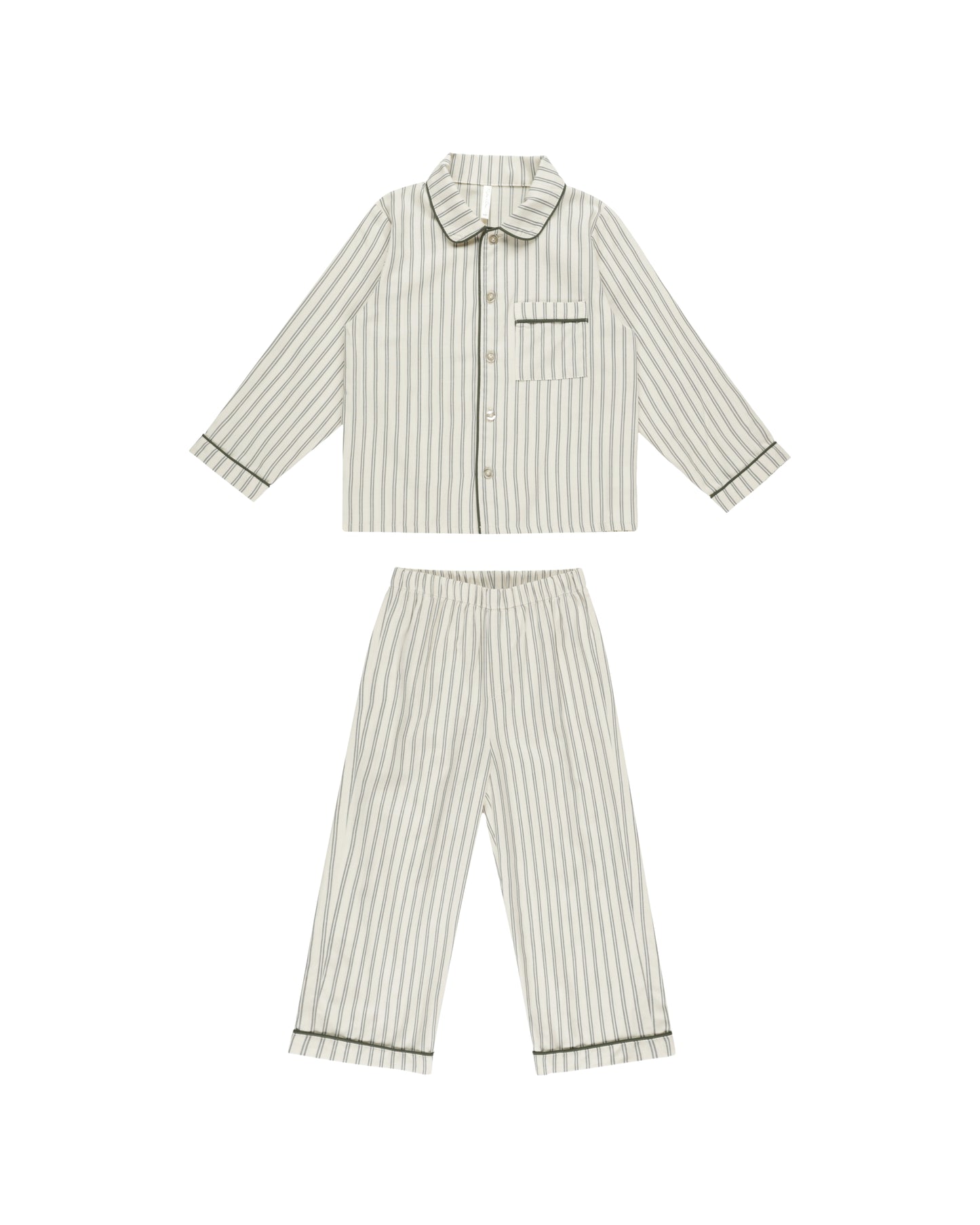 LS Pajamas - Forest Pinstripe