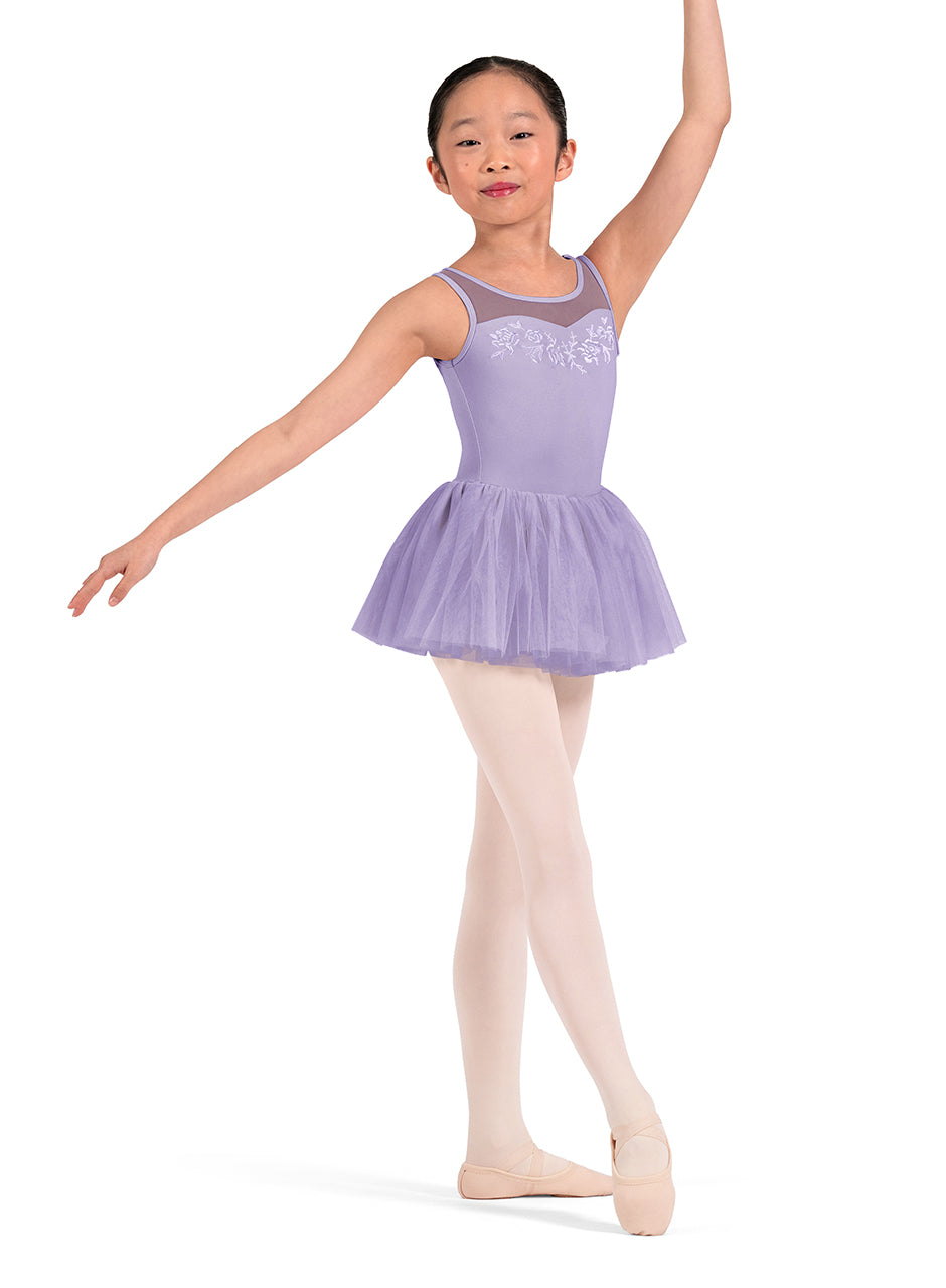 Lilac Emb Keyhole Back Tutu Leo-50011