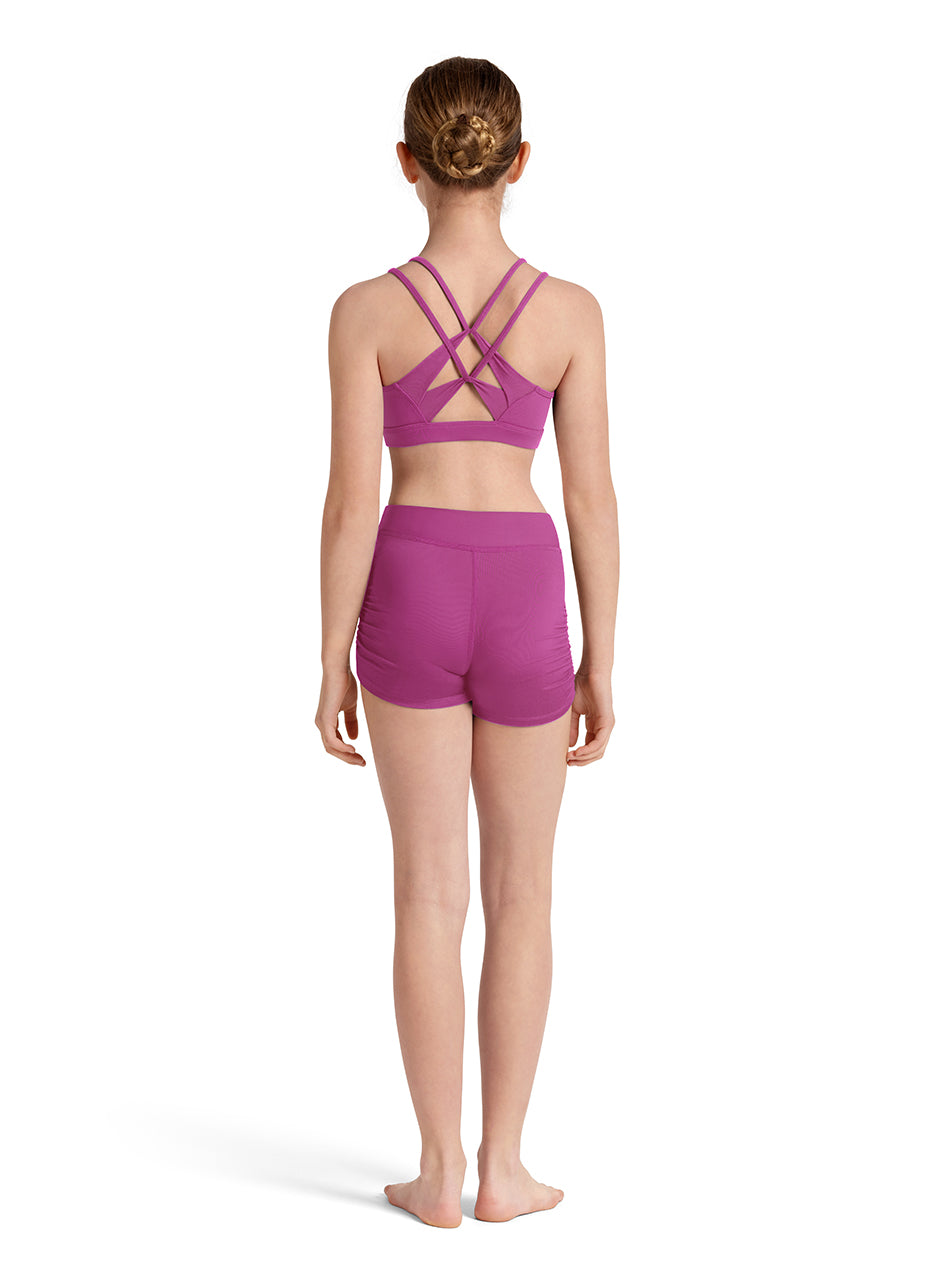 Ruched Side Shorts - Magenta