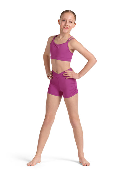 Ruched Side Shorts - Magenta