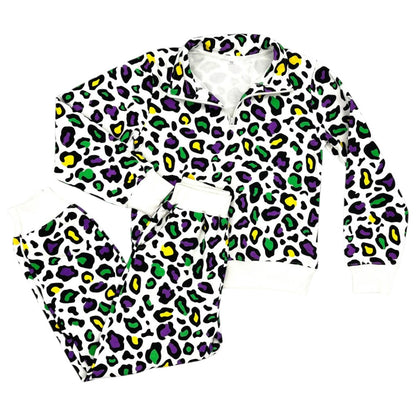 Mardi Gras Leopard Jogger Set