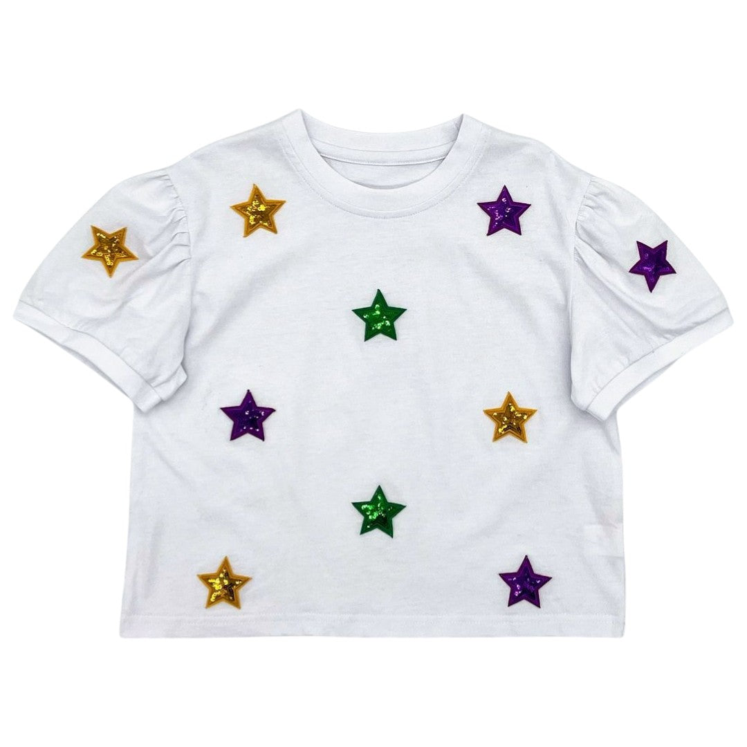 Mardi Gras Star Patch Tee