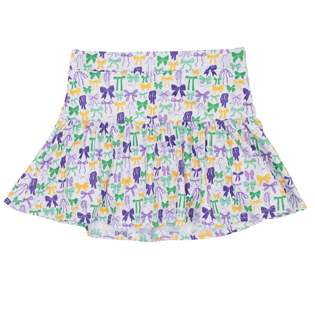 Mardi Gras Bows Skort