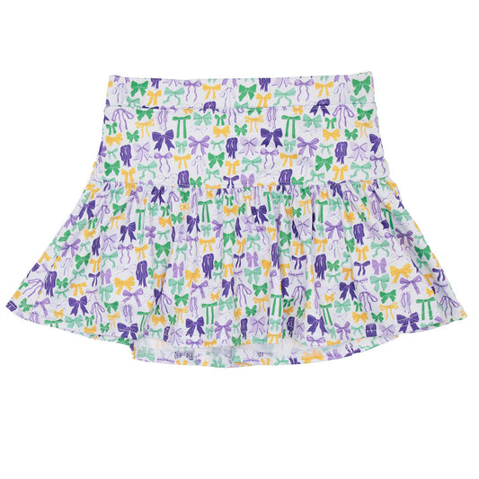 Mardi Gras Bows Skort