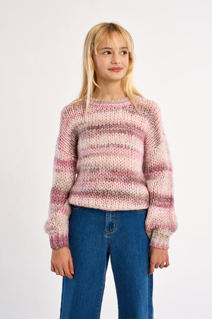Pink Knitted Sweater-MLA1376