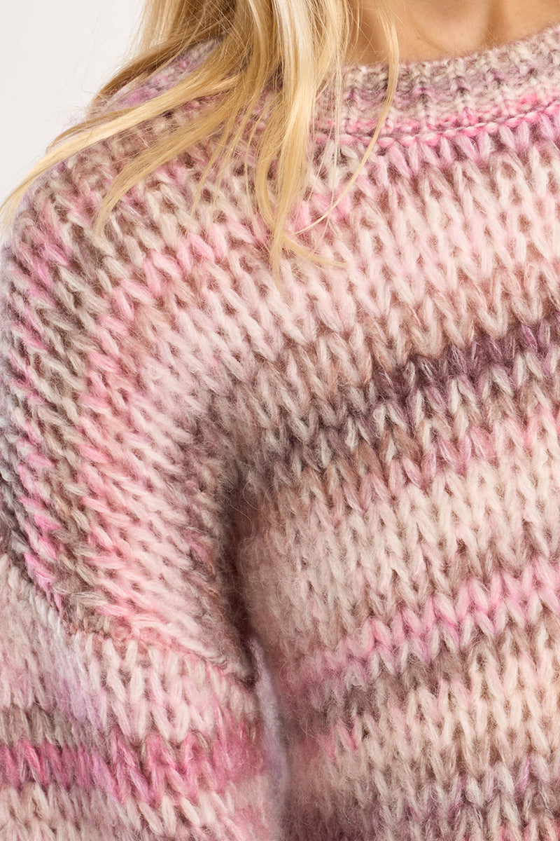 Pink Knitted Sweater-MLA1376