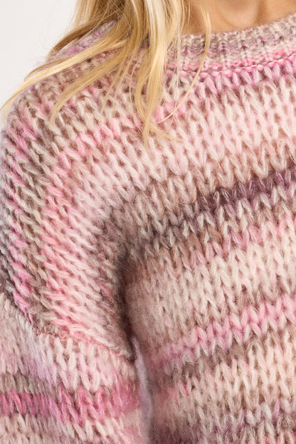 Pink Knitted Sweater-MLA1376
