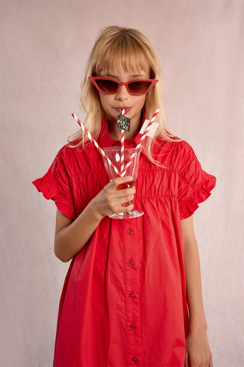 Red Woven Dress
