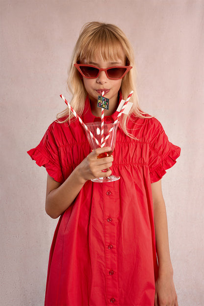 Red Woven Dress
