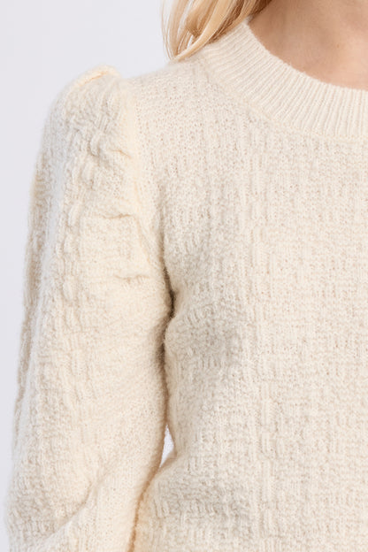Off White Knitted Sweater-MLAL178