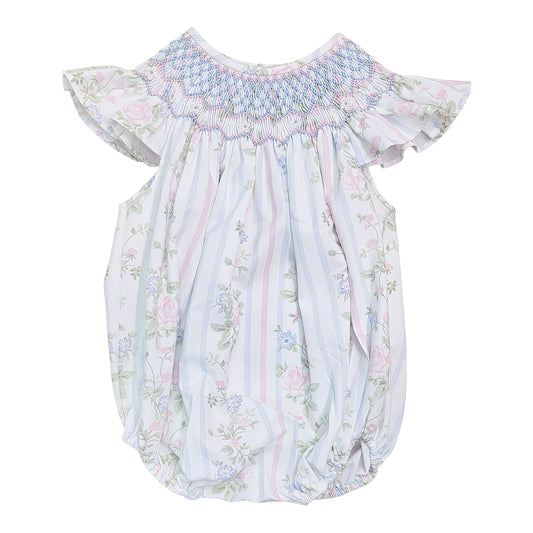 Valerie Floral Rose Vine Smocked Bubble