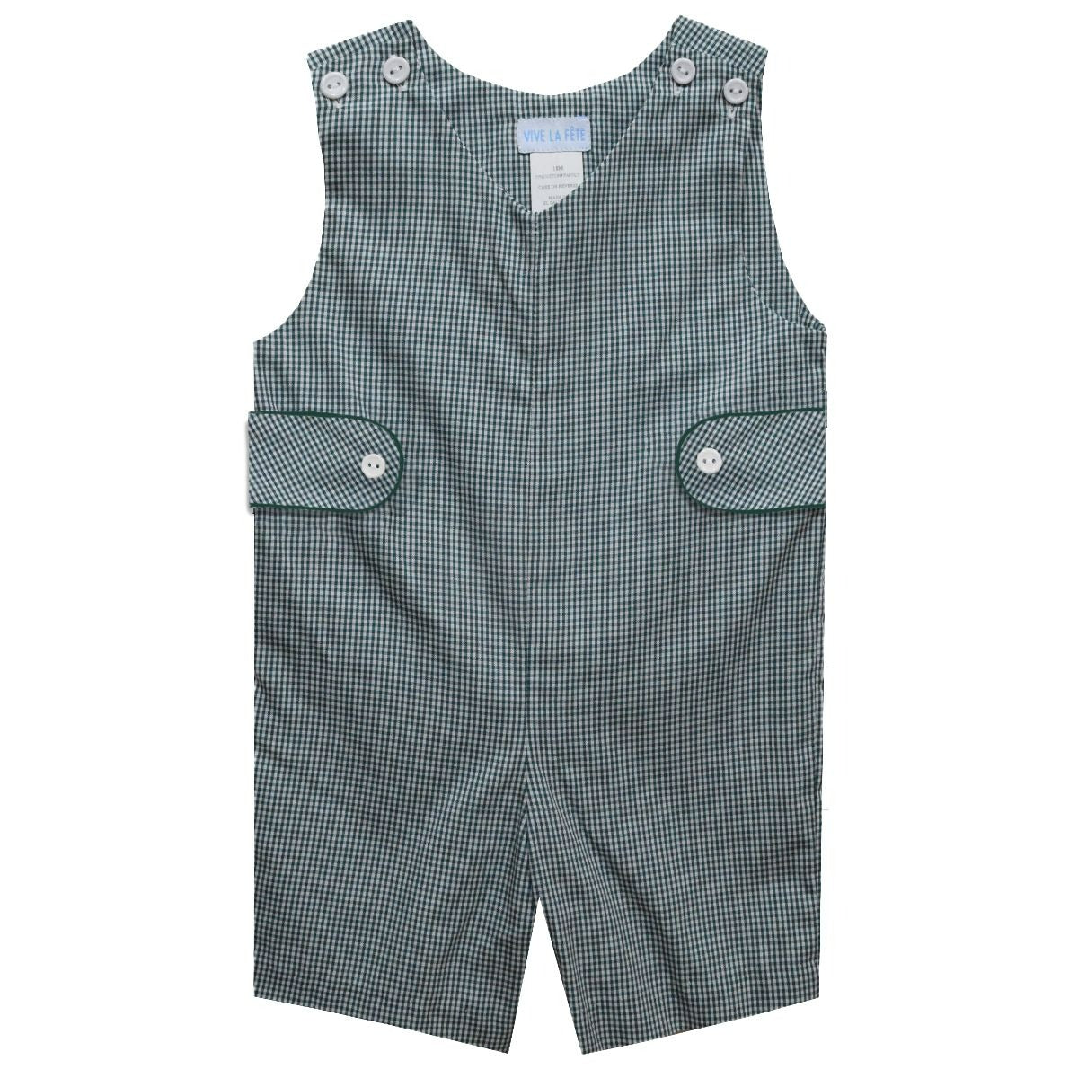 Green Mini Check Tabs Shortall