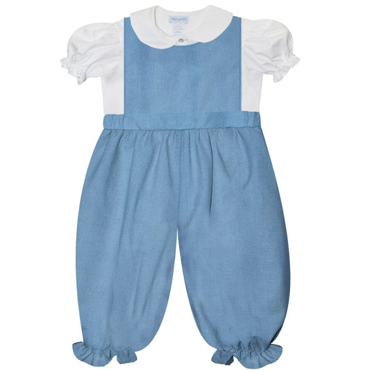 Lt. Blue Cord. Longall W/ Blouse